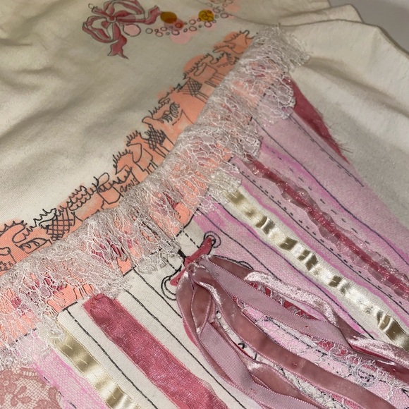 Christian Dior Rare Runway Corset White Pink Ribbon Shirt - Picture 11 of 16